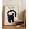 Matisse Tarzı Siyah Kedi Poster