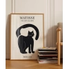 Matisse Tarzı Siyah Kedi Poster
