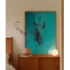 Mavi Denizde Yüzen Balinalar Poster