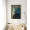 Mavi Tüylü Egzotik Kuş Poster
