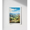 Mendoza Dağ Manzarası ve Yeşil Vadiler Poster