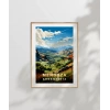 Mendoza Dağ Manzarası ve Yeşil Vadiler Poster