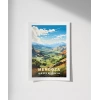 Mendoza Dağ Manzarası ve Yeşil Vadiler Poster