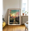 Mexico City Gün Batımı ve Şehir Silüeti Poster