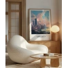 Michigan Gölü Kıyısında Chicago Poster