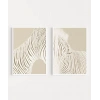 Modern Zebra Çizgi Sanatı 2li Poster