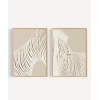 Modern Zebra Çizgi Sanatı 2li Poster