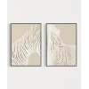 Modern Zebra Çizgi Sanatı 2li Poster