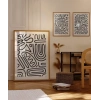 Monokrom Soyut Desenler 3lü Poster