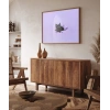 Mor Fon Üzerinde Siyah Kedi Poster