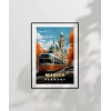 Münihin Renkli Sonbahar Sokakları Poster