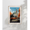 Münihin Renkli Sonbahar Sokakları Poster