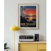 New Orleansın Tarihi Evleri Poster
