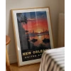 New Orleansın Tarihi Evleri Poster