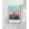 New York Silüeti Gün Doğumu Poster