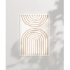 Nötr Tonlarda Geometrik Desenli Poster