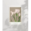 Ogawa Kazumasa Beyaz Süsen Poster