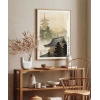 Ohara Koson Pagoda ve Gökkuşağı Poster