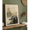Ohara Koson Pagoda ve Gökkuşağı Poster