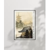 Ohara Koson Pagoda ve Gökkuşağı Poster