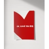 OK Love You Bye  Kalp Temalı Tipografik Poster