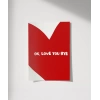 OK Love You Bye  Kalp Temalı Tipografik Poster