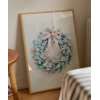 Pastel Tonlarda Zarif Yılbaşı Çelengi Poster