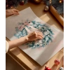Pastel Tonlarda Zarif Yılbaşı Çelengi Poster
