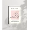 Pembe Arka Planlı Picasso Çizim Poster