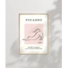 Pembe Arka Planlı Picasso Çizim Poster