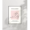 Pembe Arka Planlı Picasso Çizim Poster
