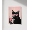 Pembe Kadeh Siyah Kedi Poster