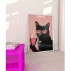 Pembe Kadeh Siyah Kedi Poster