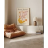 Pembe ve Turuncu Sanat Poster