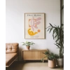 Pembe ve Turuncu Sanat Poster