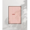 Pembe Zemin Üzerinde Kalpler ve Çarpılar Desenli Poster