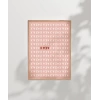Pembe Zemin Üzerinde Kalpler ve Çarpılar Desenli Poster