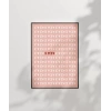 Pembe Zemin Üzerinde Kalpler ve Çarpılar Desenli Poster