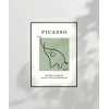 Picasso Tarzı Dekoratif Fil Çerçeveli Poster