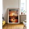 Piramitlerin Altında Gün Batımı Poster