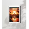 Piramitlerin Altında Gün Batımı Poster