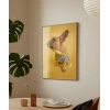 Sarı Fondaki Fransız Bulldog Poster