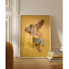 Sarı Fondaki Fransız Bulldog Poster