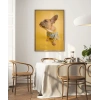Sarı Fondaki Fransız Bulldog Poster