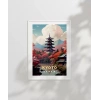 Sonbahar Kyoto Manzarası Poster