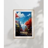 Sonbahar Renkleriyle Tokyo Manzarası Poster