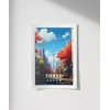 Sonbahar Renkleriyle Tokyo Manzarası Poster