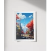 Sonbahar Renkleriyle Tokyo Manzarası Poster