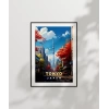 Sonbahar Renkleriyle Tokyo Manzarası Poster