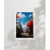 Sonbahar Renkleriyle Tokyo Manzarası Poster